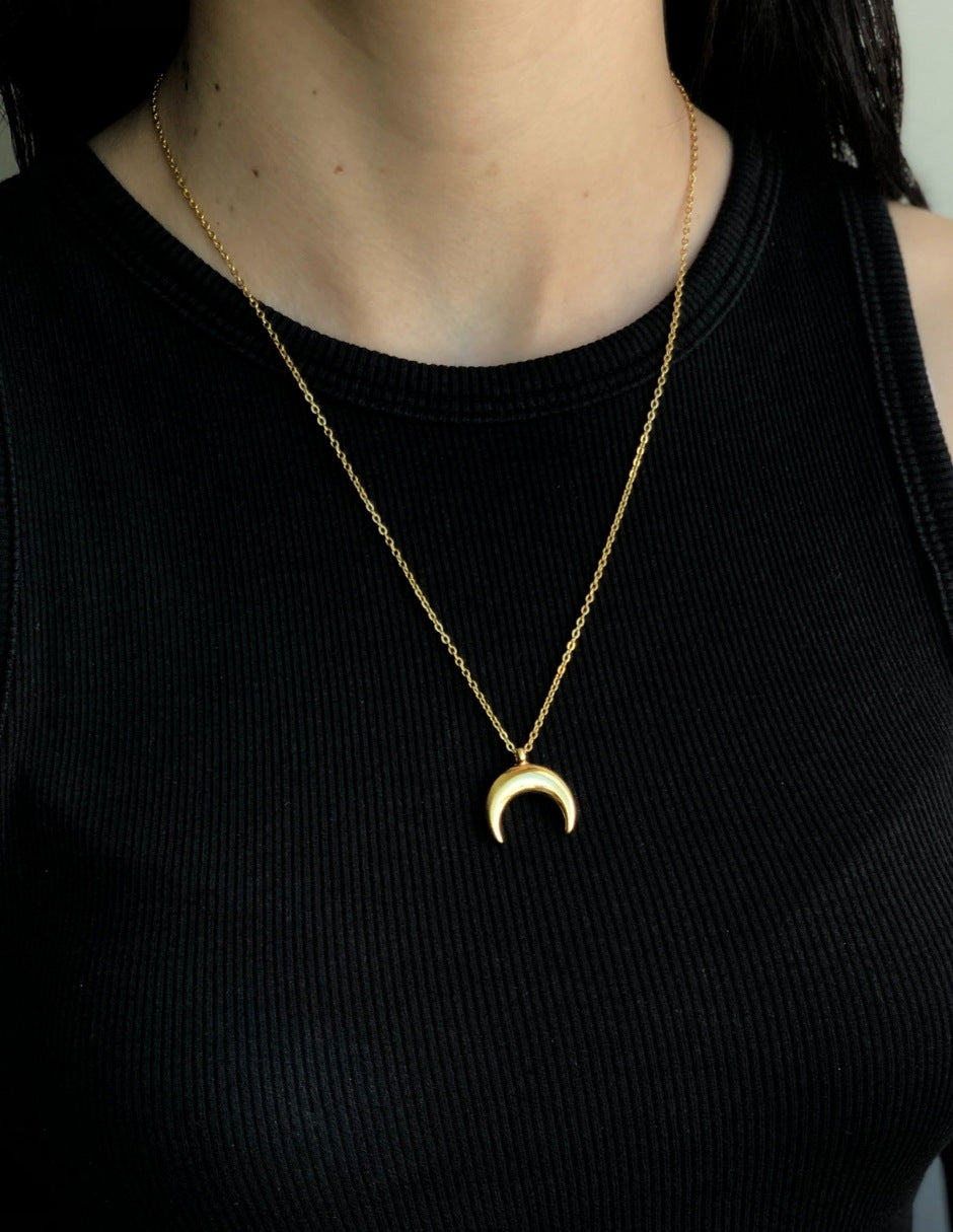 REBECA - Luna Mediana Inflada Chapa de Oro