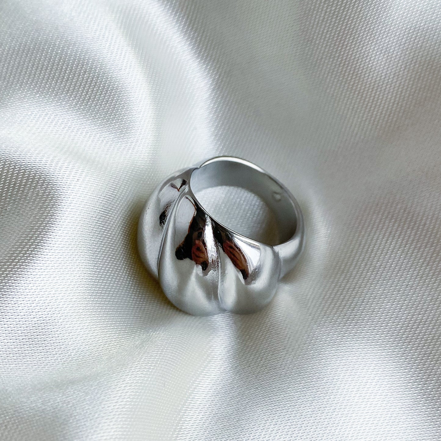 Stainless Steel Leaves Ring