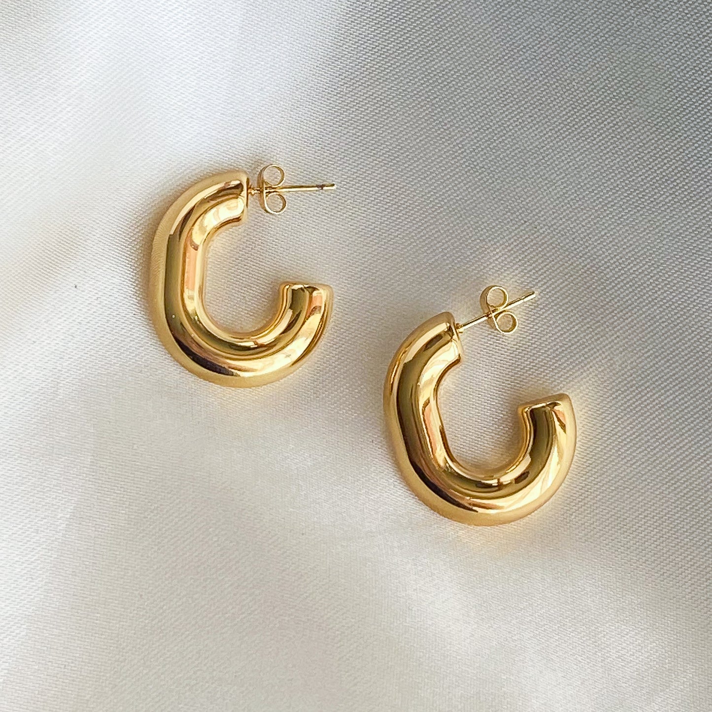 GABRIELA - Stainless Steel Hoop Earrings