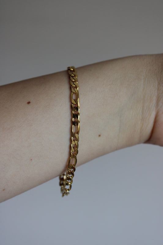ANDREA - Pulsera Corte Figaro Acero Inoxidable