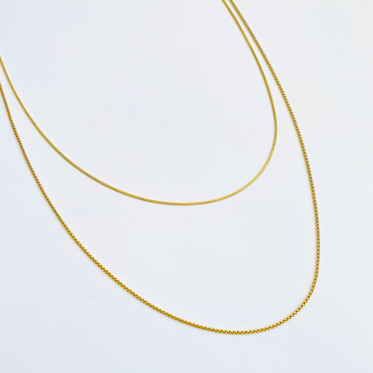 BROOKE - COLLAR DOBLE COLA DE RATA ACERO INOXIDABBL