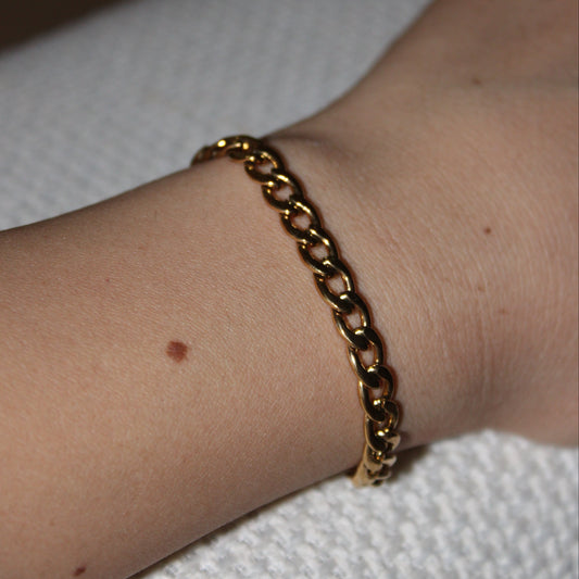 ISELA - PULSERA ESLABONES GRANDE ACERO INOXIDABLE