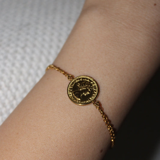 - PULSERA MONEDA ACERO INOXIDABLE