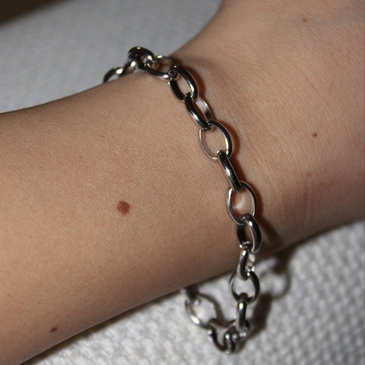 - PULSERA ESLABONES REDONDOS ACERO INOXIDABLE