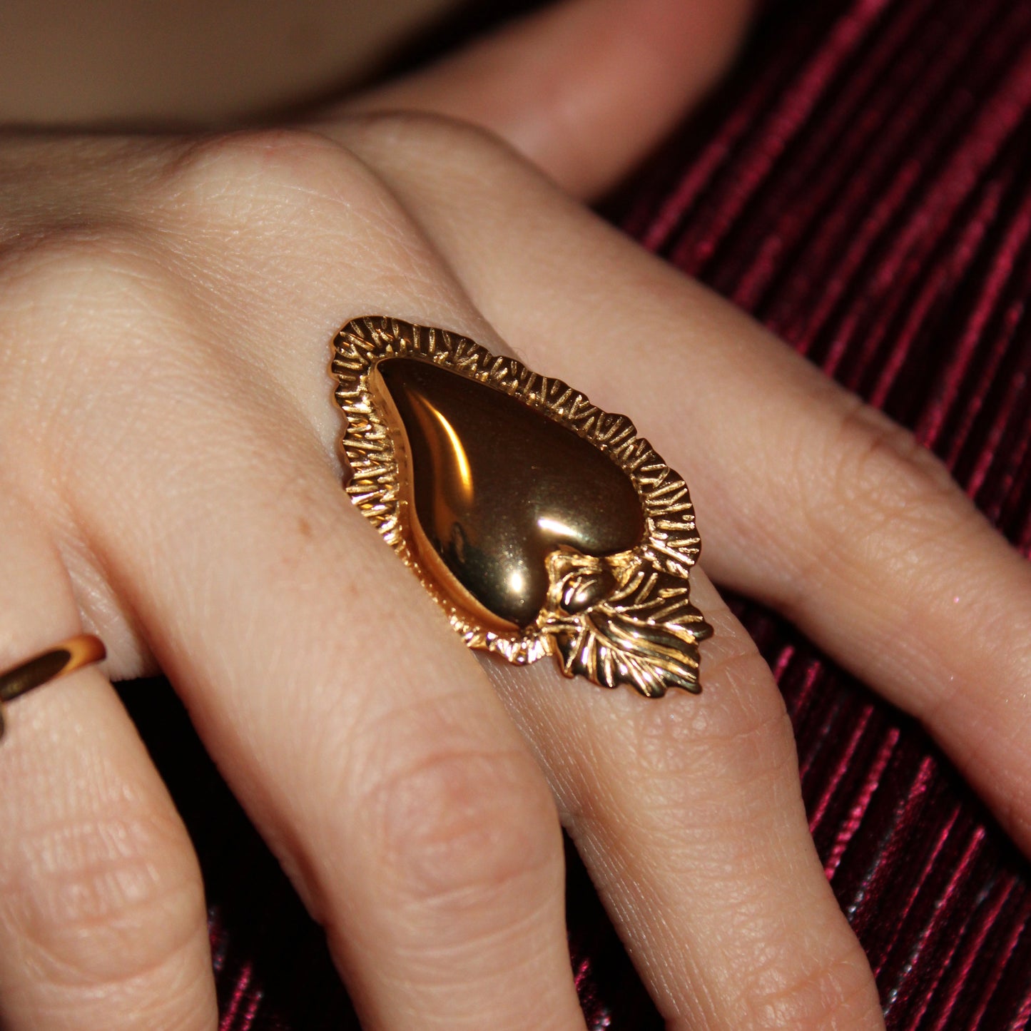 SERAFINA - Anillo Corazon Mexicano Ajustable