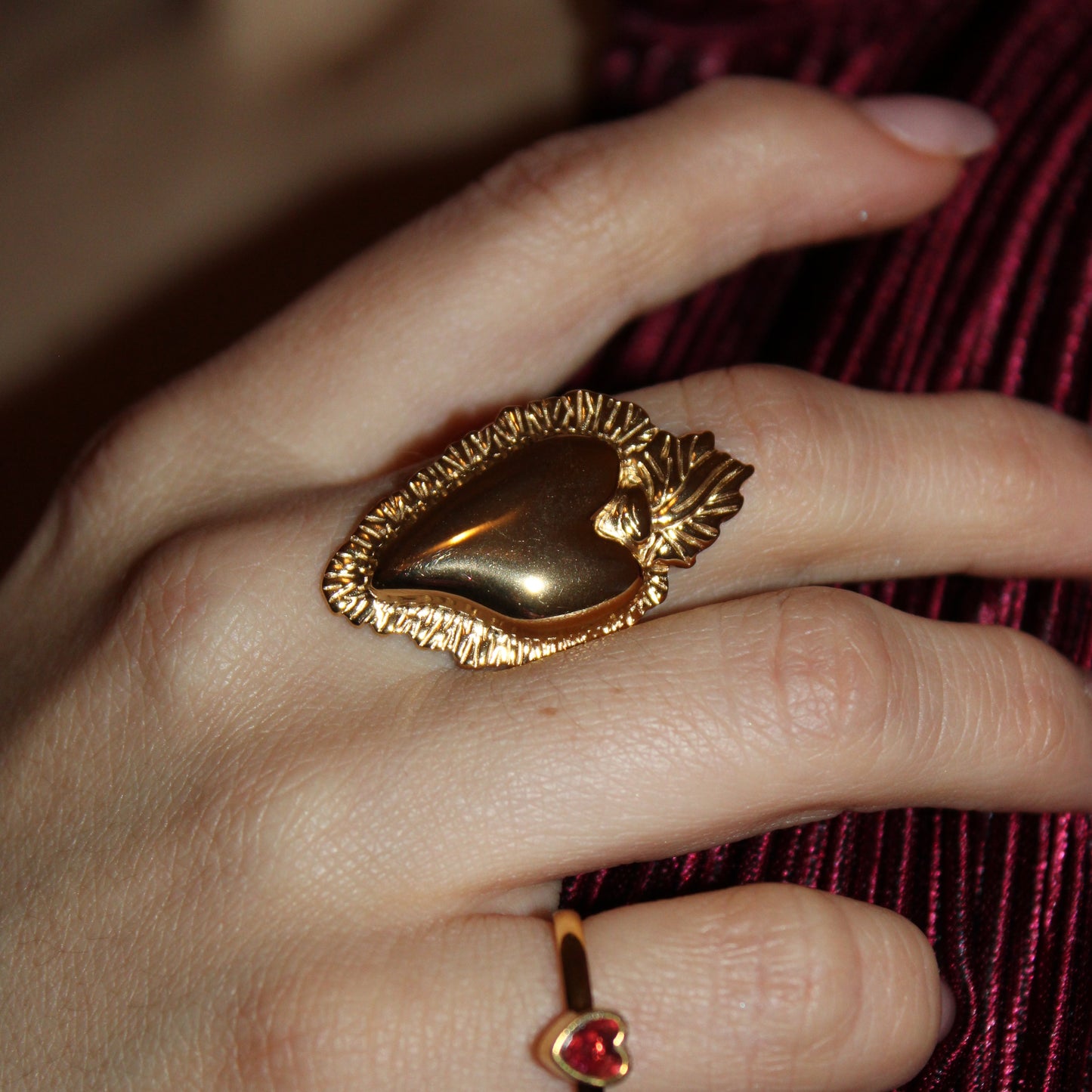 SERAFINA - Anillo Corazon Mexicano Ajustable