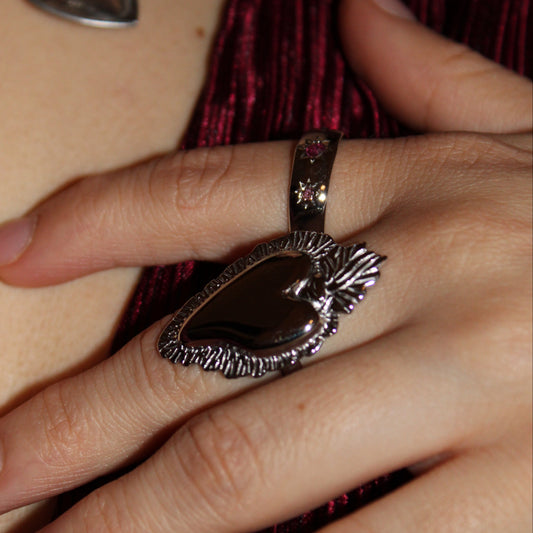 SERAFINA - Anillo Corazon Mexicano Ajustable