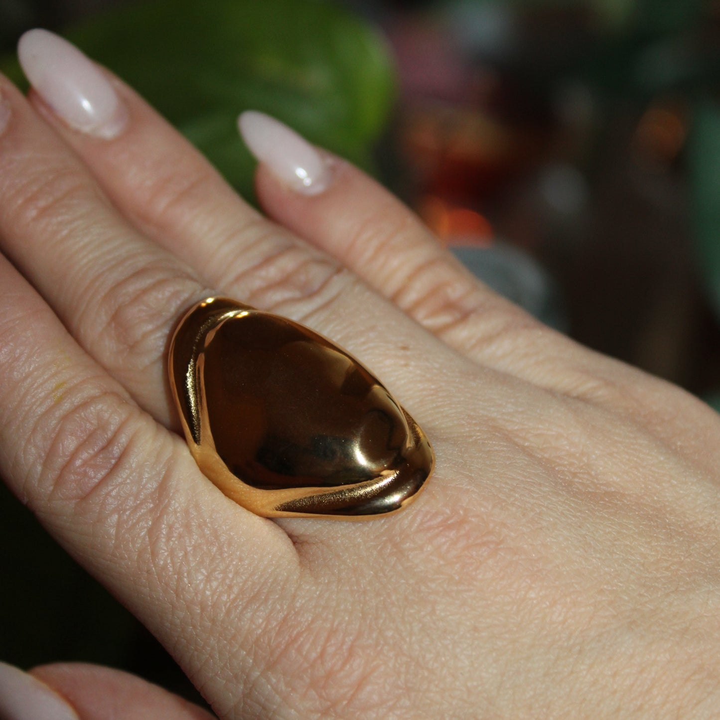 MANDY - Anillo Caparazón ajustable acero inoxidable