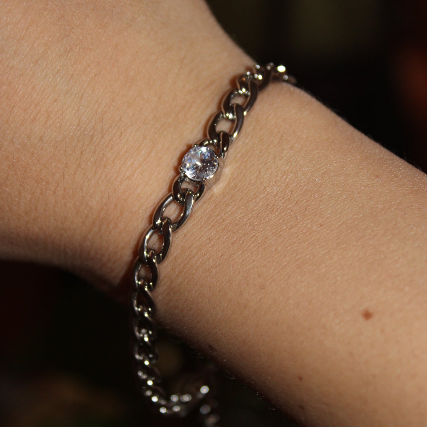 NOREI - PULSERA CON ZIRCONIA ACERO INOXIDABLE