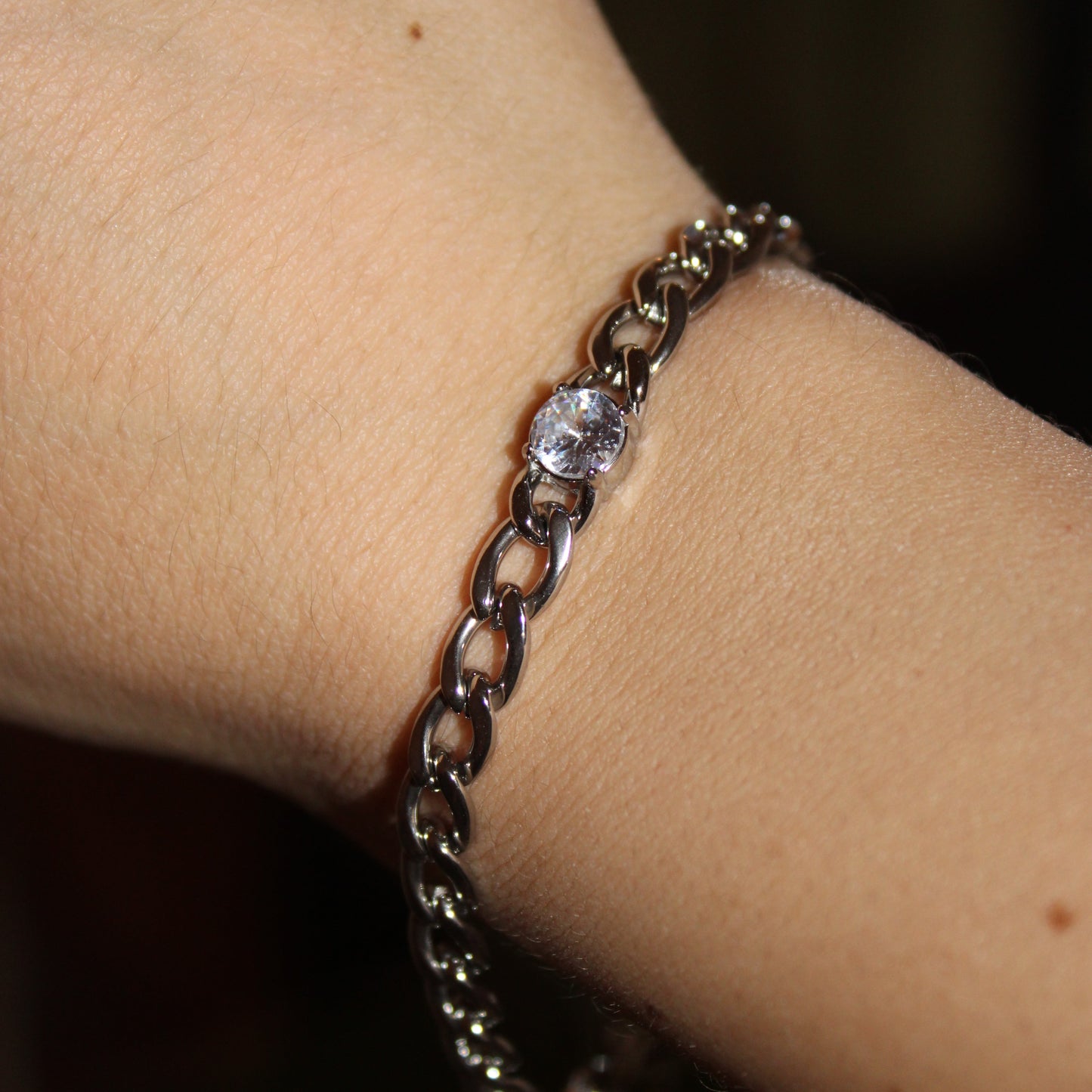 NOREI - PULSERA CON ZIRCONIA ACERO INOXIDABLE