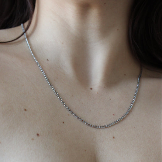 SELYN - Cadena Barbada Delgada Acero inoxidable