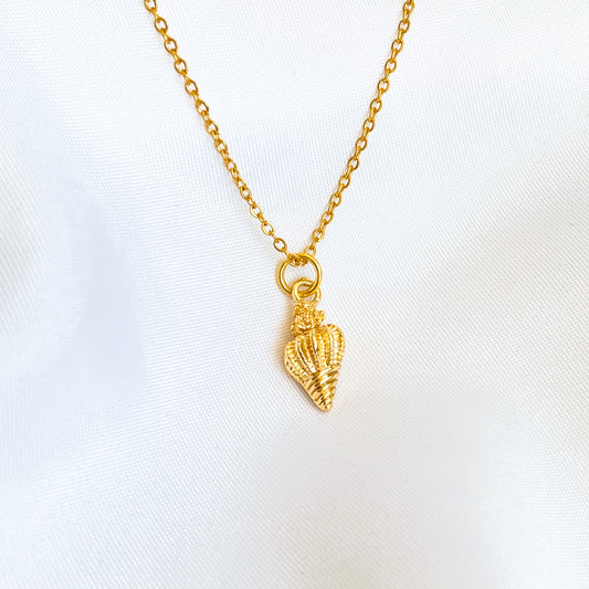 KRYSTEL - COLLAR CARACOL CHAPA DE ORO