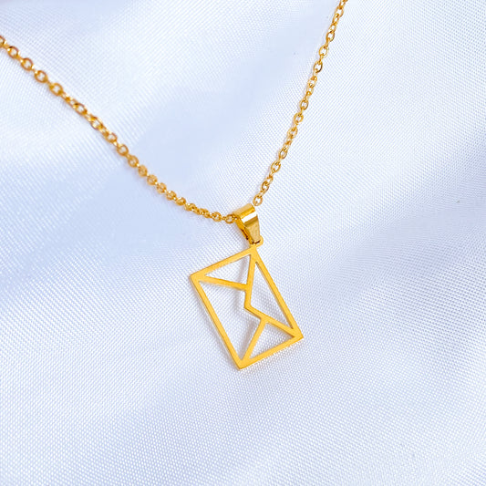 KARELY - COLLAR CARTA MENSAJE ACERO INOXIDABLE