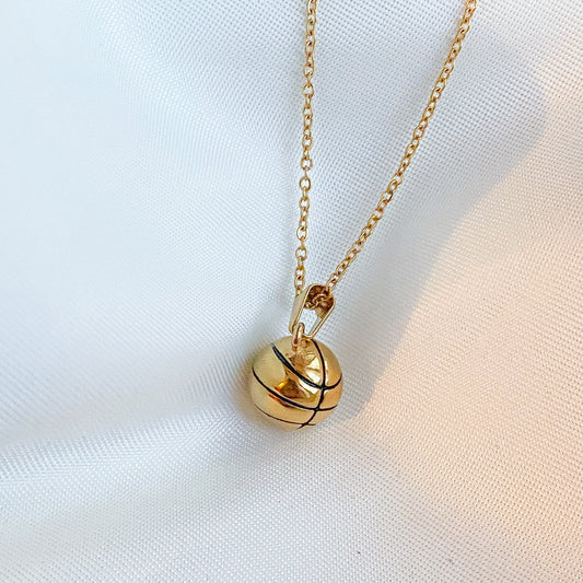 TINA - COLLAR BALON BASQUETBOL ACERO INOXIDABLE