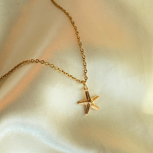 RACHELLE - COLLAR ESTRELLA DE MAR CHAPA DE ORO