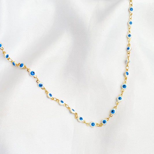 SARA - CADENA OJO BLANCO ACERO INOXIDABLE