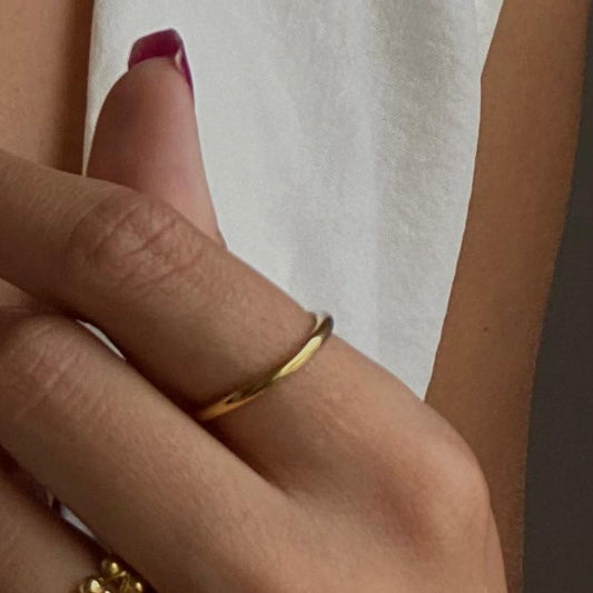 JANET - ANILLO AJUSTABLE DELGADO MIXTO ACERO INOXIDABLE