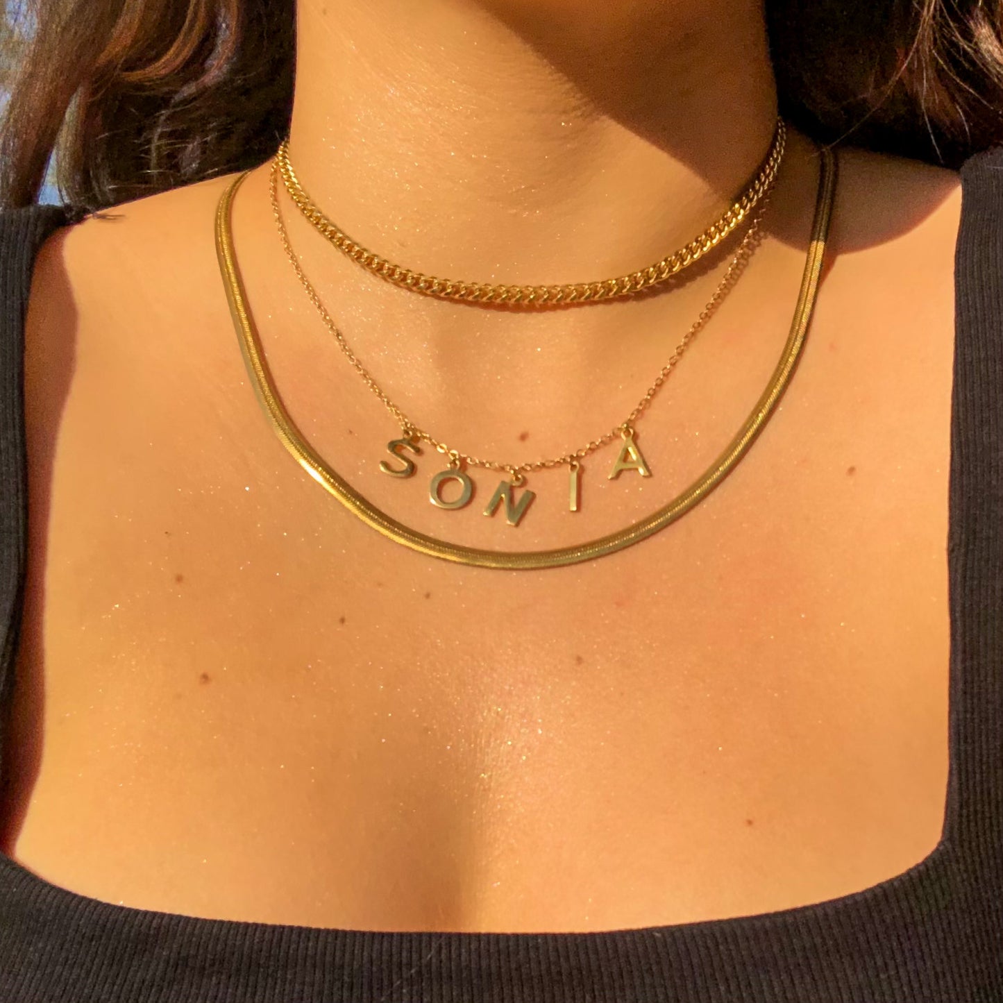 UMA - Collar Nombre Personalizado Chapa de Oro