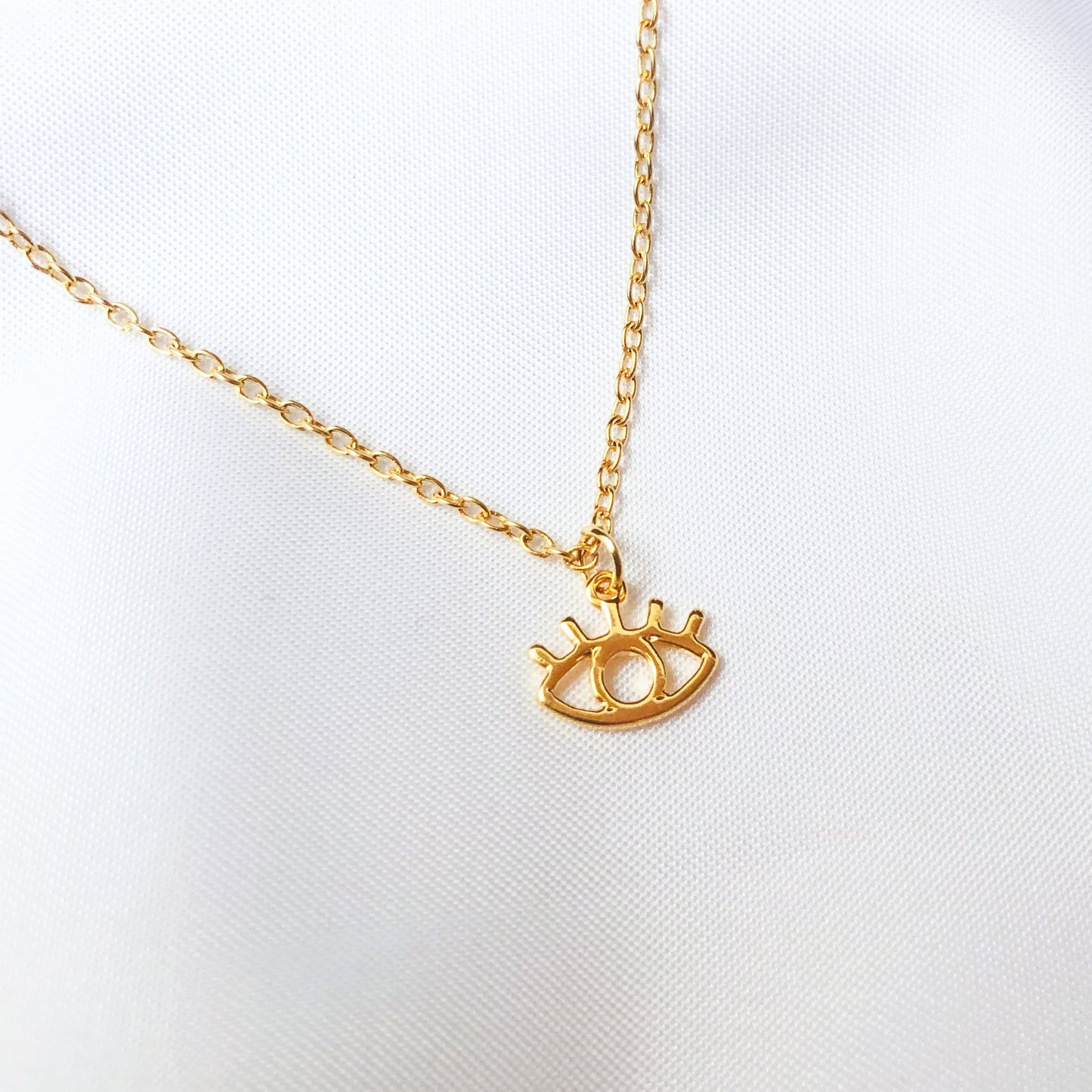 KARINA - Small Eye Gold Plated Necklace
