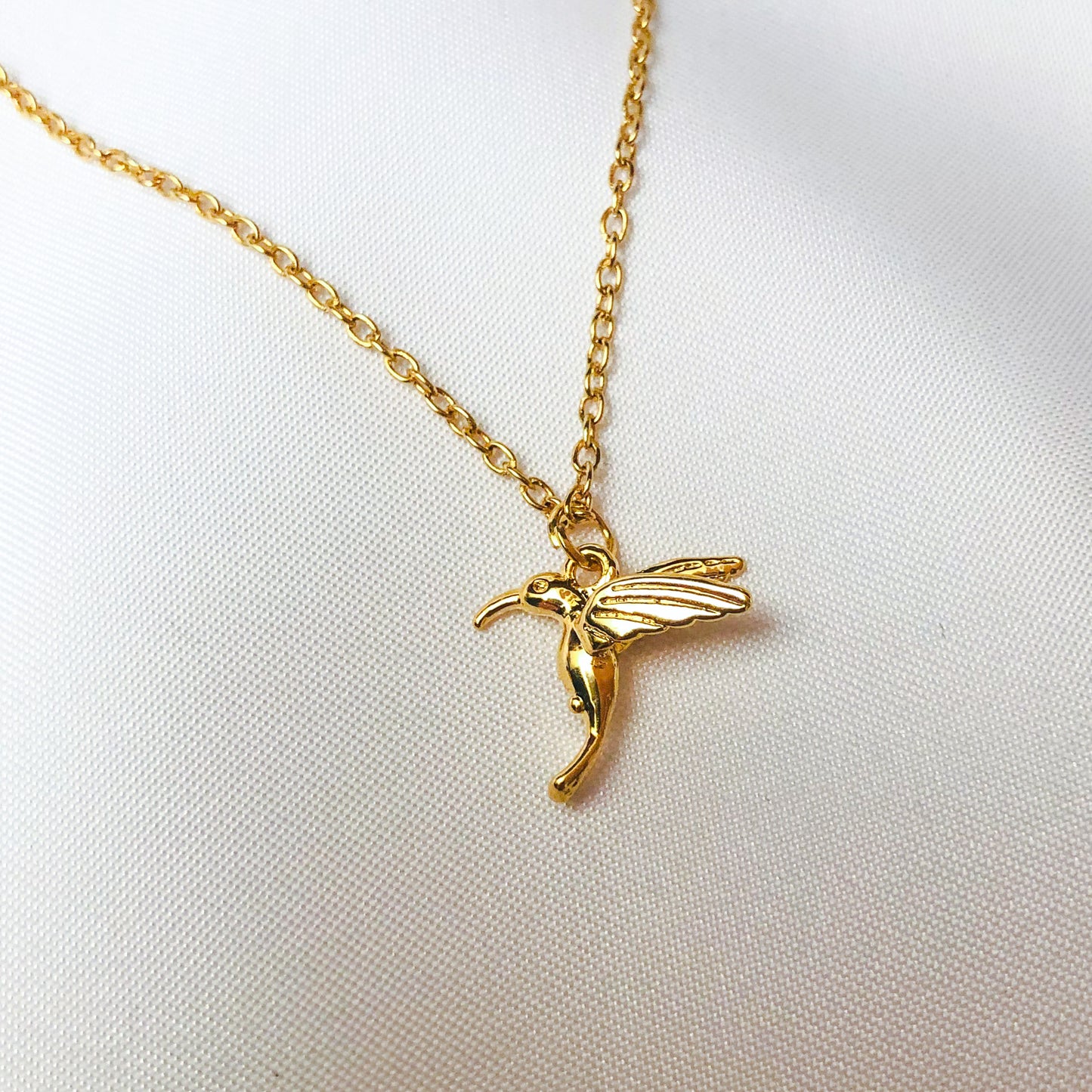 ELANY - Gold Plated Hummingbird Necklace