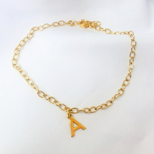 NISMY - Gold Plated Initial Anklet