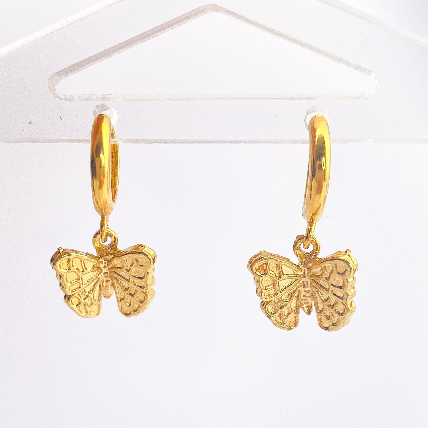 GRACIELA - 18k Gold Plated Heart Hoops Earrings