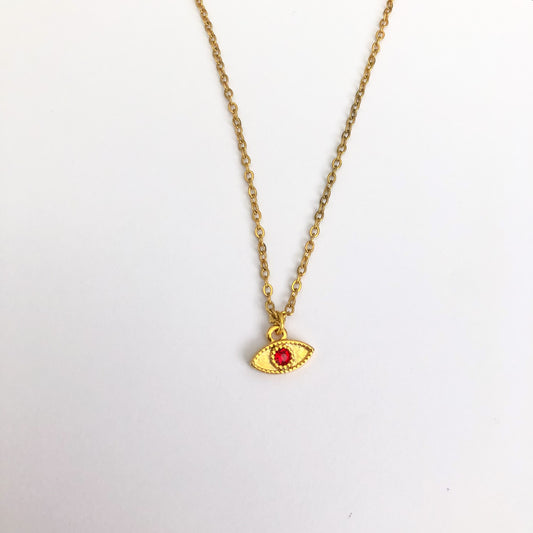 RUBY - Red Eye Boy Gold Plated Necklace