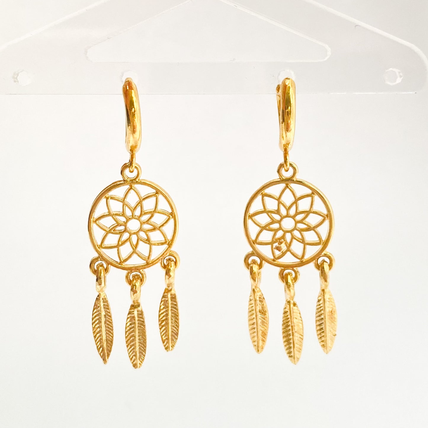 PATRICIA - ARETES ATRAPA SUEÑOS CHAPA DE ORO