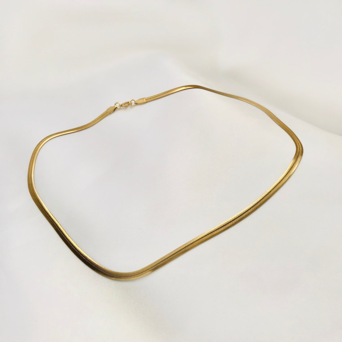 SIHAM - Stainless Steel Flat Chain Necklace