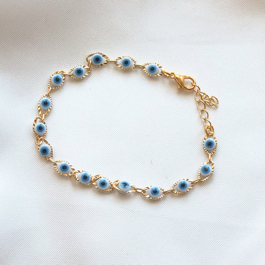 ANA - Gold Plated Blue Eyes Bracelet